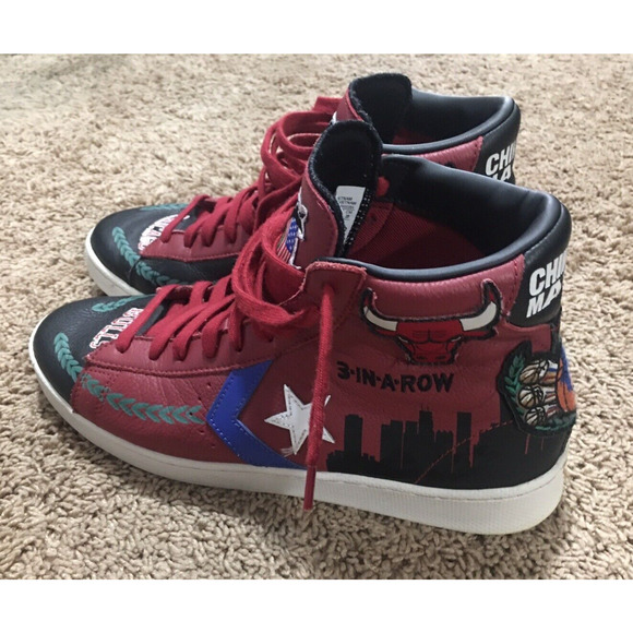 Converse x ChinaTown Market Pro Leather Hi Chicago Bulls Men 10 Sneakers 171241C main image 5
